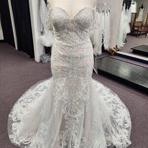 Private Label LuLu Love Size 16 Ivory/Cashmere Bridal Gown/Wedding Dress